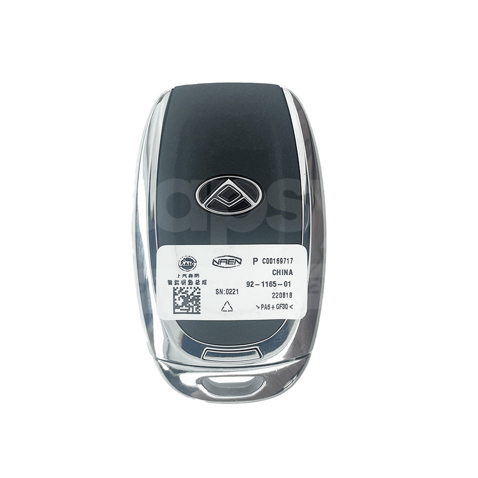 LDV SAIC MAXUS D60, T60, T70, G10, G20, V80 Genuine 3 Buttons Smart/Prox Remote Key P/N: C00169717 Back