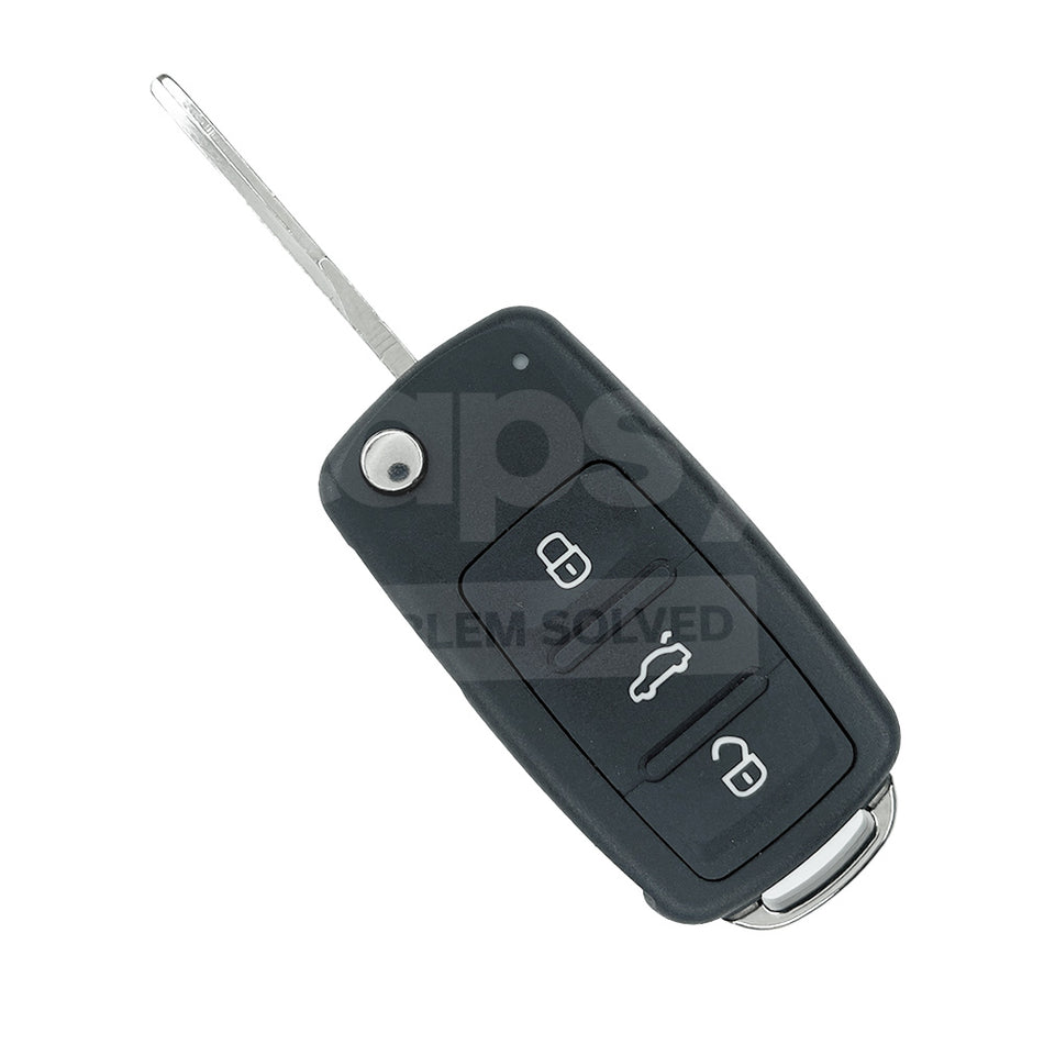 Volkswagen Golf/Jetta/Polo/Caddy 3 Buttons Flip Remote Key 434MHz 5K0837202AD