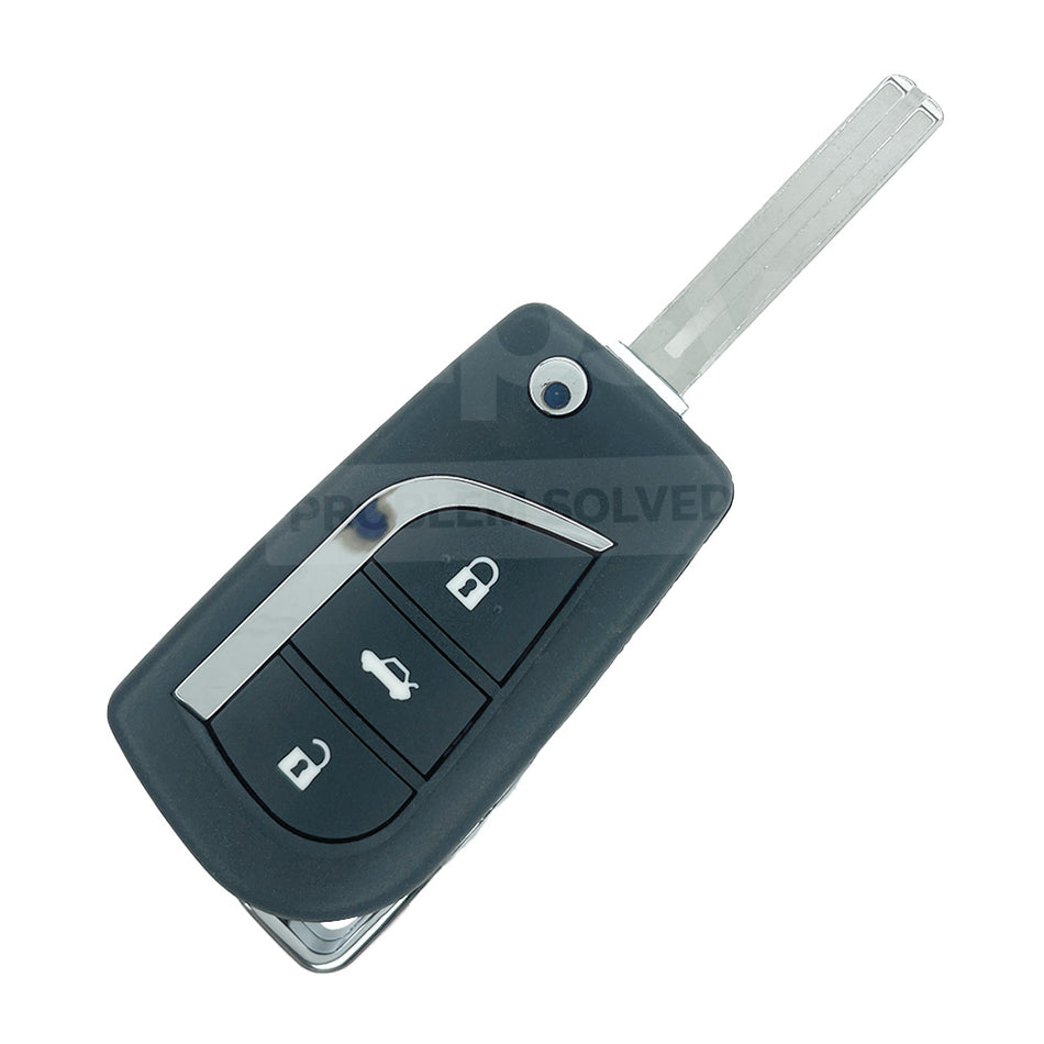 Toyota 3 Buttons Flip Key/Remote Case/Shell/Blank/Enclosure For Corolla/Yaris/Celica/RAV4/Camry