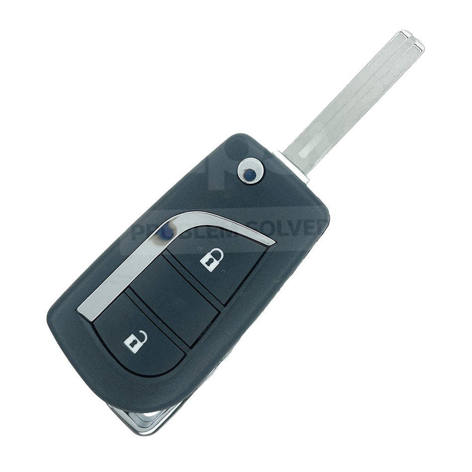 Toyota 2 Buttons Flip Key/Remote Case/Shell/Blank/Enclosure For Corolla/Yaris/Celica/RAV4/Camry