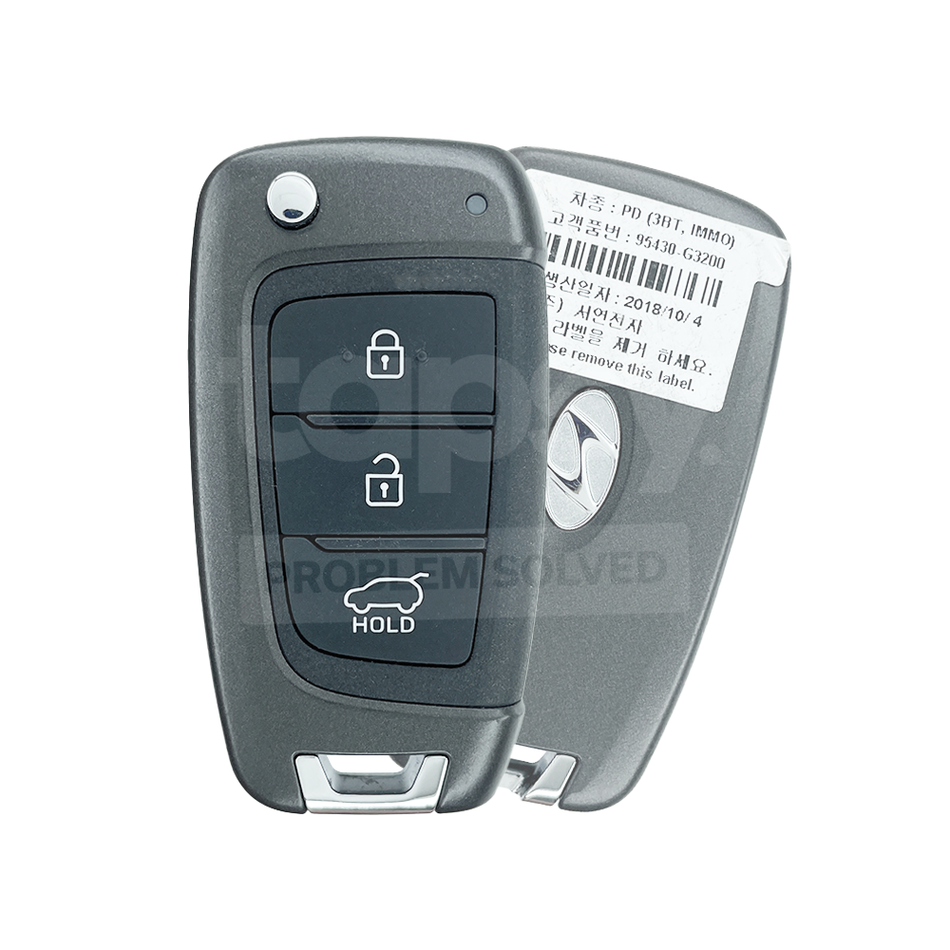 HYUNDAI i30 Original 3 Buttons Flip Remote Key 433MHz 95430-G3200 95430G3200 95430 G3200 OKA-450T OKA 450T OKA450T