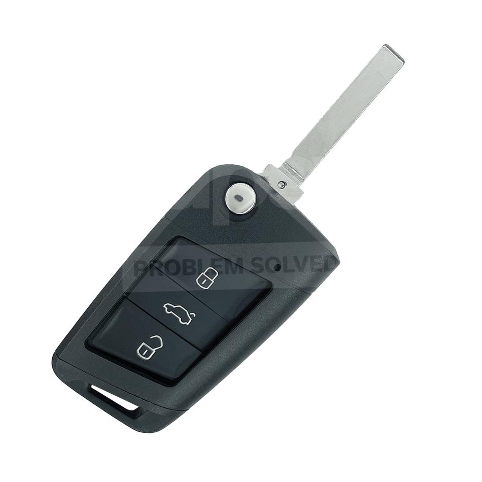 Volkswagen 3 Buttons Flip Key/Remote Case/Shell/Blank/Enclosure For Beetle/Golf/Jetta/Polo HU162