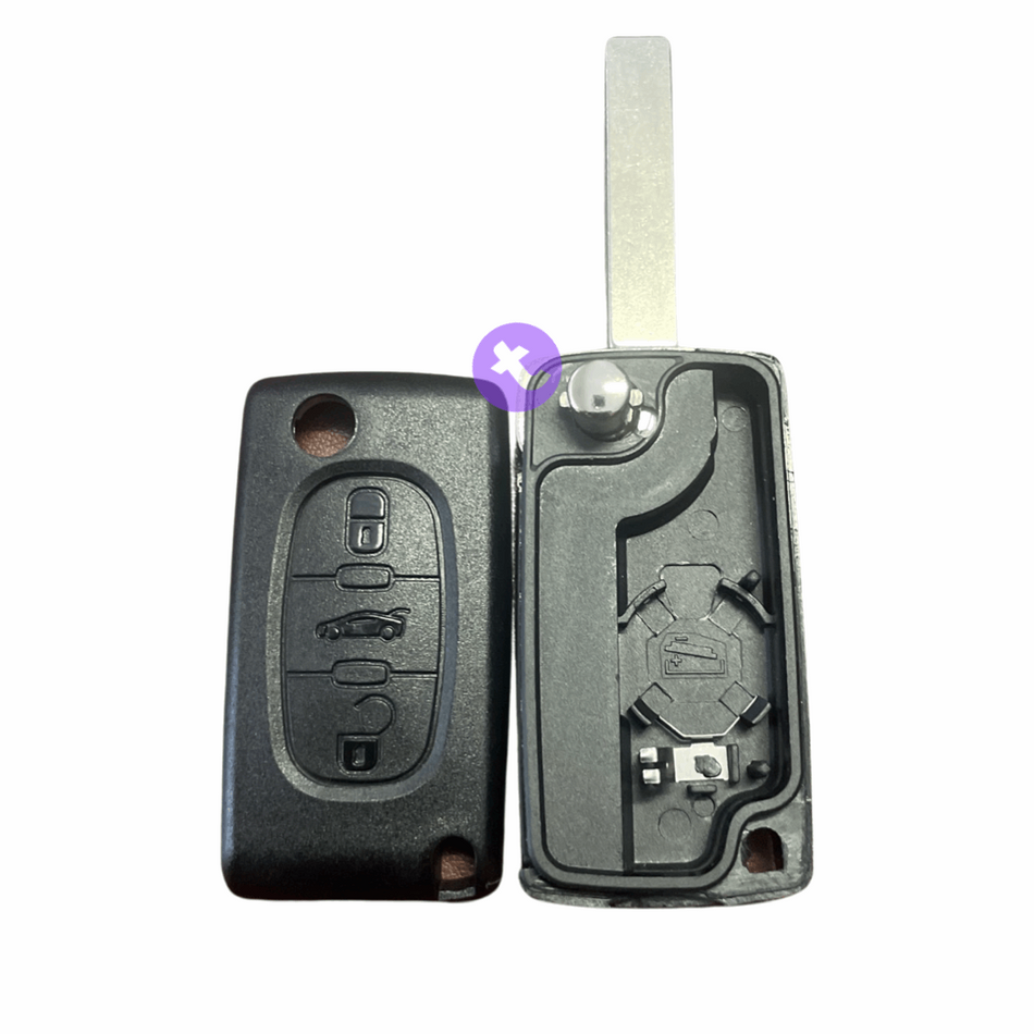 Citroen 3 Buttons Remote Case/Shell/Blank/Enclosure For C2/C3/C4/C5/C6/C8