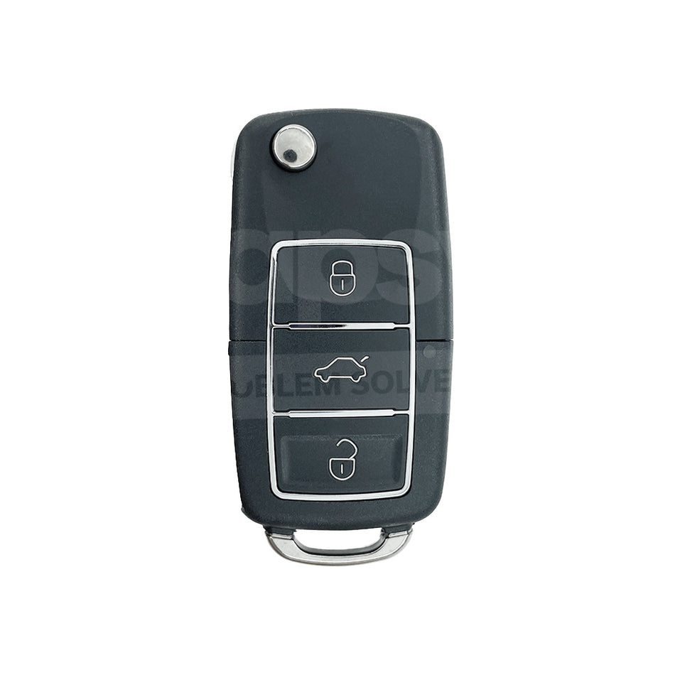 Keydiy KD Universal Flip Remote Key 3 Buttons Chrome Volkswagen Type B01-3