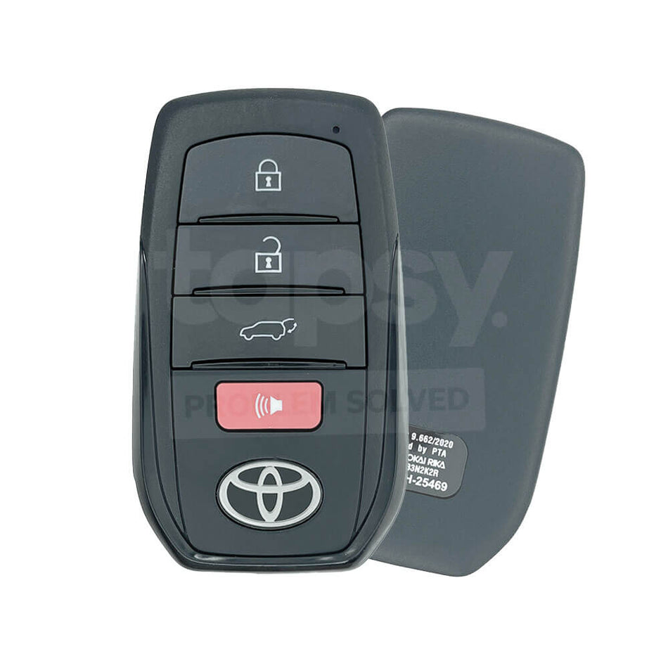 Toyota Land Cruiser 2022 Original 3+1 Buttons Smart Remote Key 8A 433/434MHz 8990H-60530 FCC ID: B3N2K2R